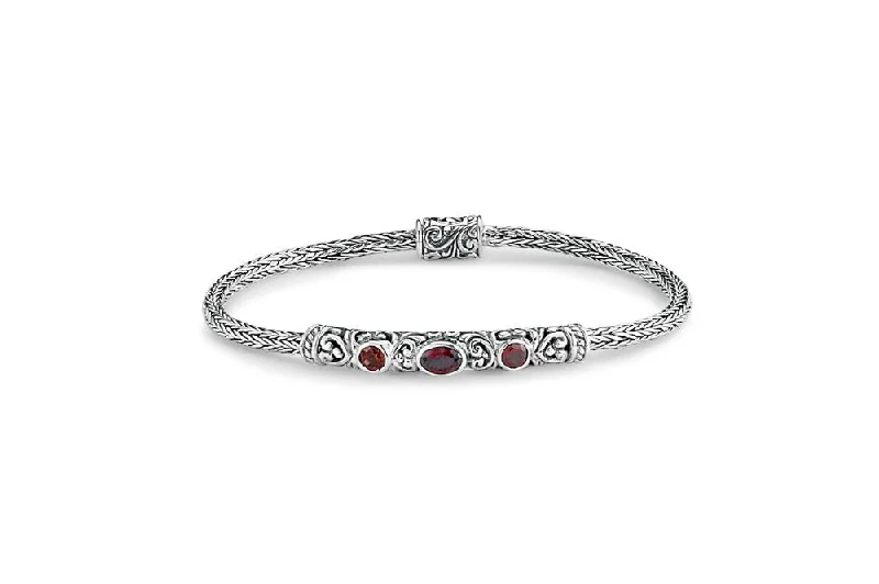 watches with interchangeable straps-Agam Bracelet- Garnet