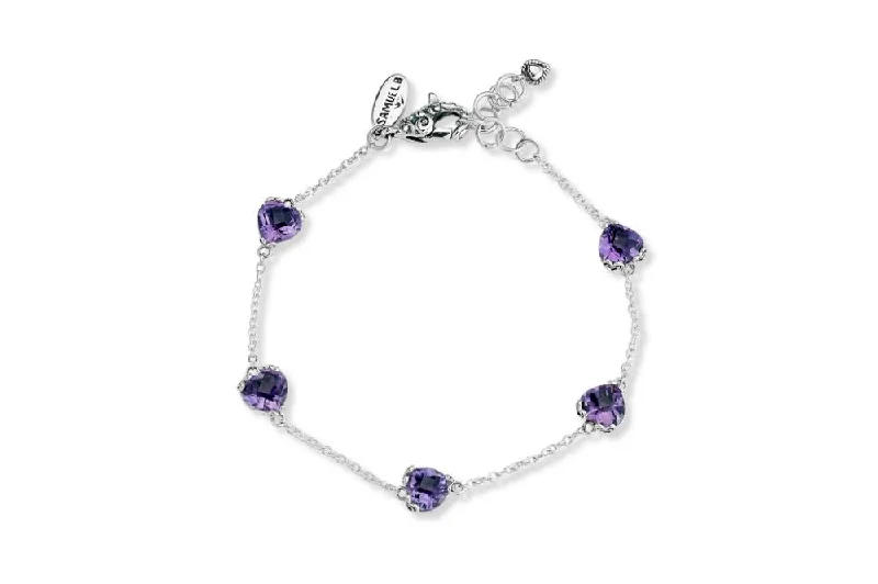 minimalist wrist watches for men-Glow Heart Bracelet- Amethyst