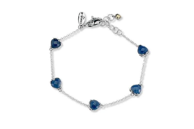 unisex watches with minimal design-Glow Heart Bracelet- Blue Sapphire