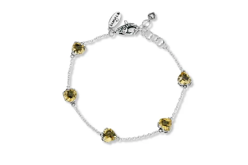 women’s watches with quartz movement-Glow Heart Bracelet- Citrine