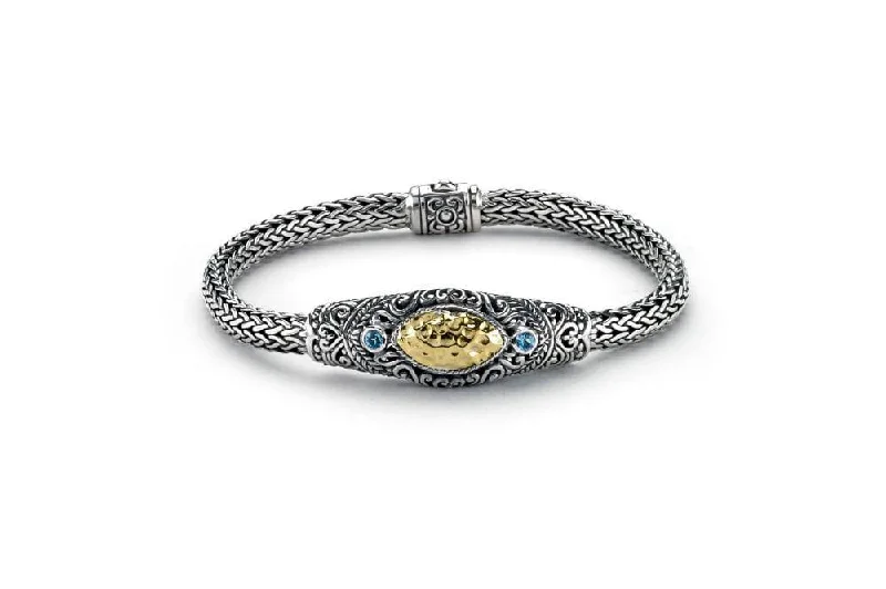 digital watches with multiple alarms-Letizia Bracelet- Blue Topaz