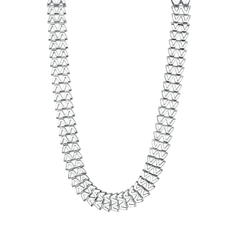 fashion necklace for casual wear-1928 Jewelry Silver W Link Necklace 19.5" + 3" Extender