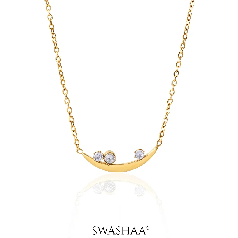 statement necklace for evening wear-Jules 18K Gold Plated Necklace