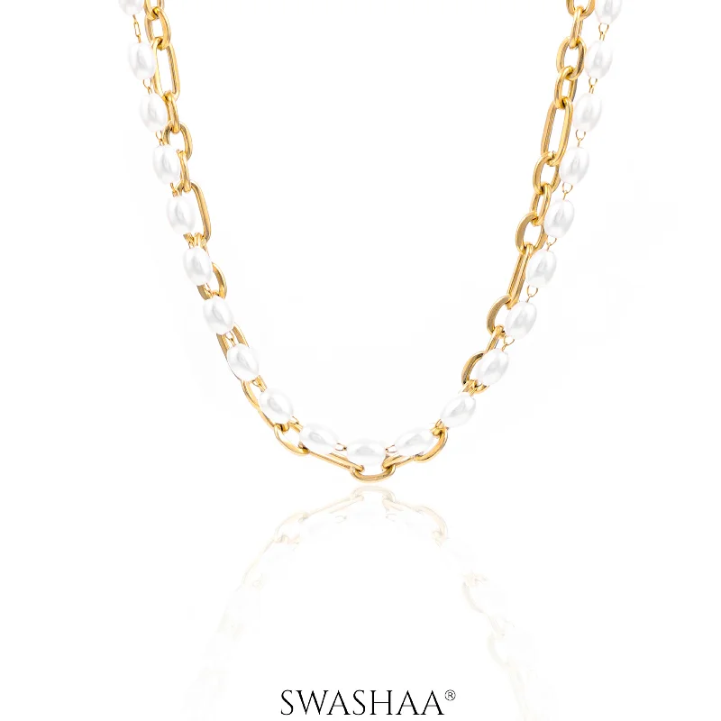 layered pendant necklace for fashion-Queen 18K Gold Plated Stacking Set