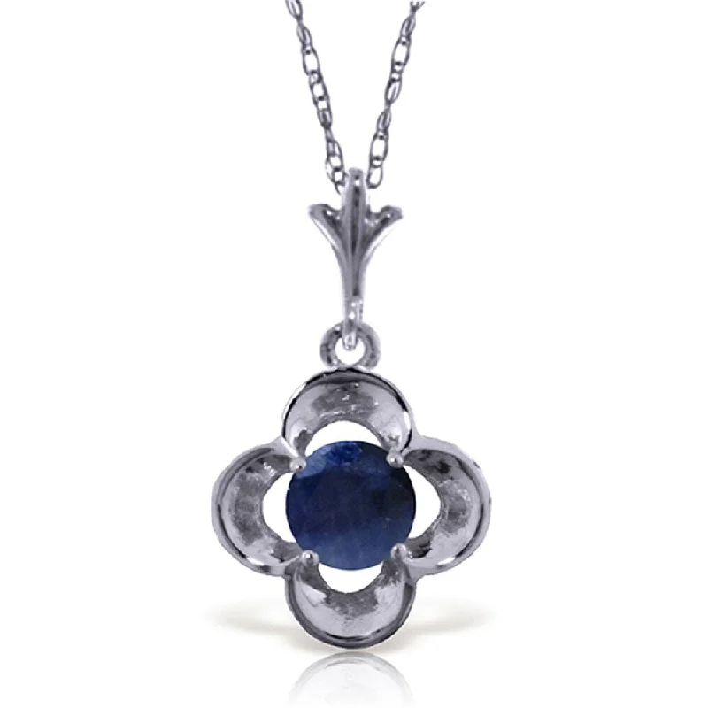 trendy name necklace for girls-0.55 Carat 14K White Gold Our Stars Sapphire Necklace