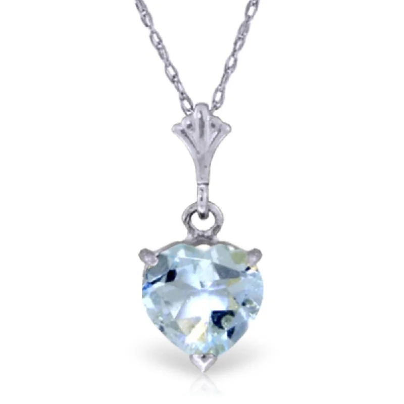 long pendant necklace-1.15 Carat 14K White Gold Make It Anywhere Aquamarine Necklace