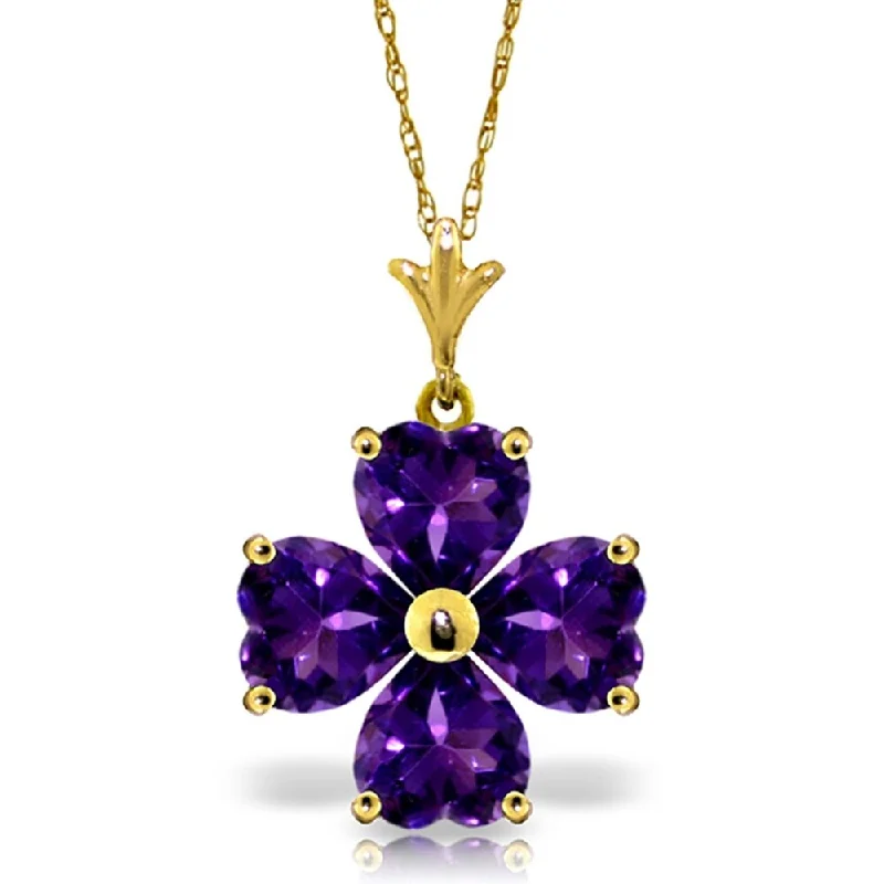 meaningful pendant necklace-3.8 Carat 14K Gold Desdemonia Amethyst Necklace