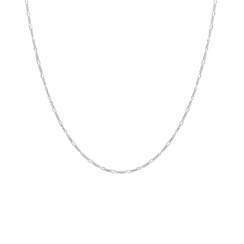 gold chain necklace with bar pendant-Albert Mini Necklace | Silver