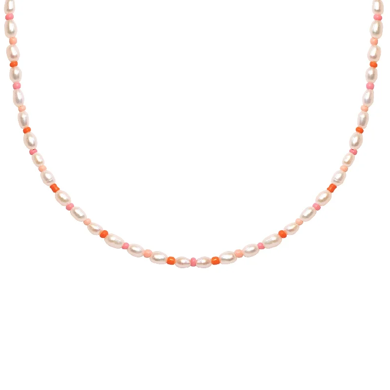 layered pendant necklace for fashion-Amalfi Necklace | Coral