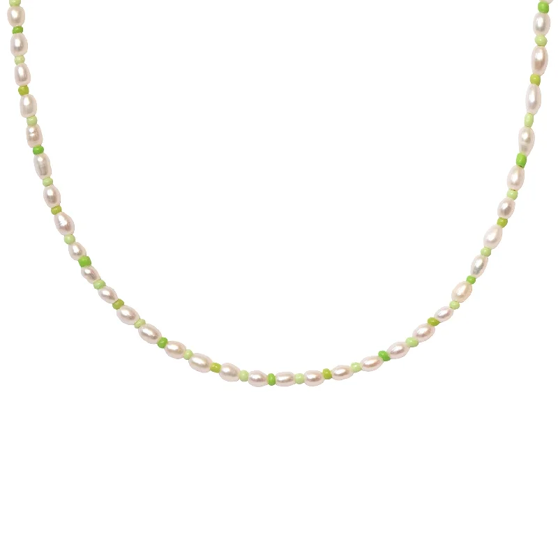 custom engraved bar necklace for women-Amalfi Necklace | Lime