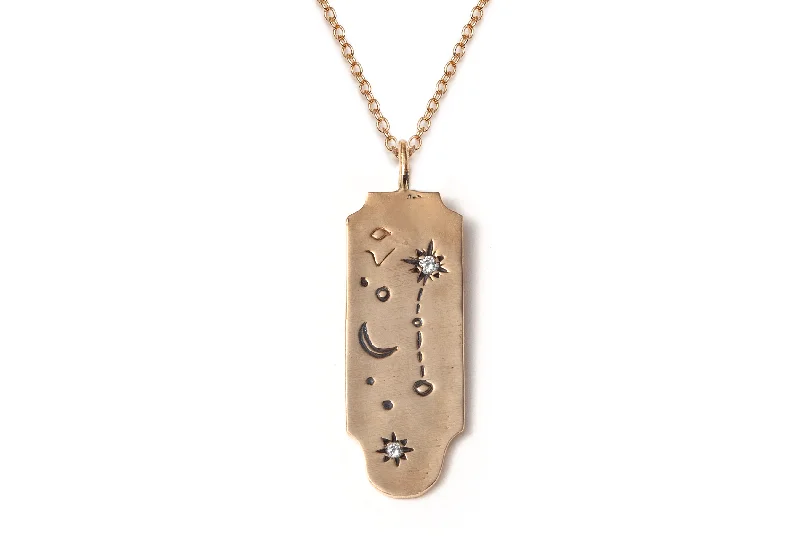 chunky gold chain necklace-Aries Written in the Stars Necklace