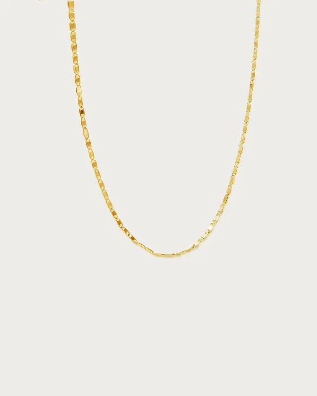 cute heart necklace for girls-Gold Mariner Necklace