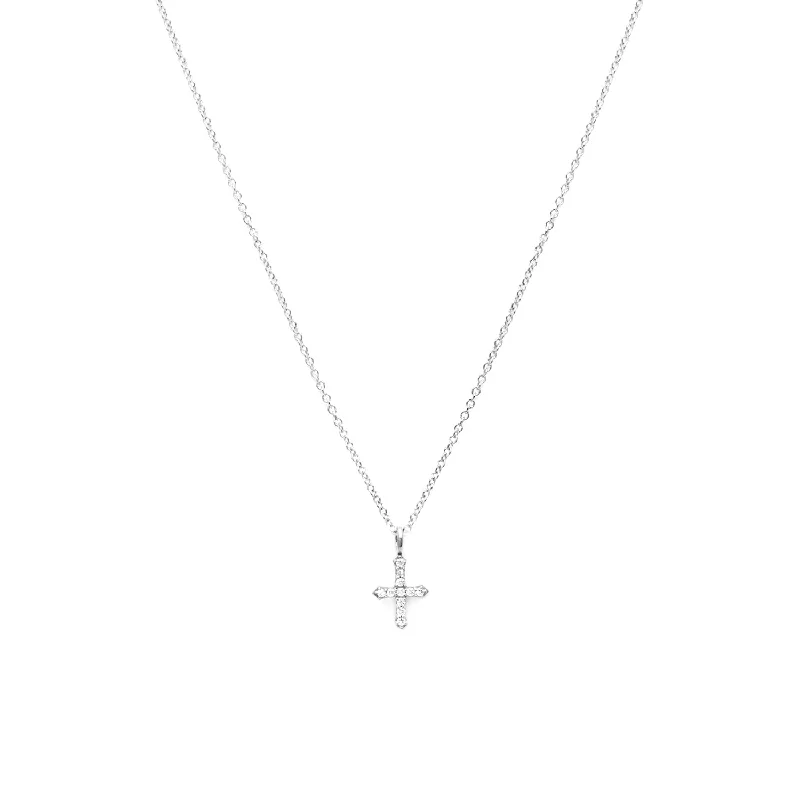 chic pendant for layering-Cross Necklace | CZ