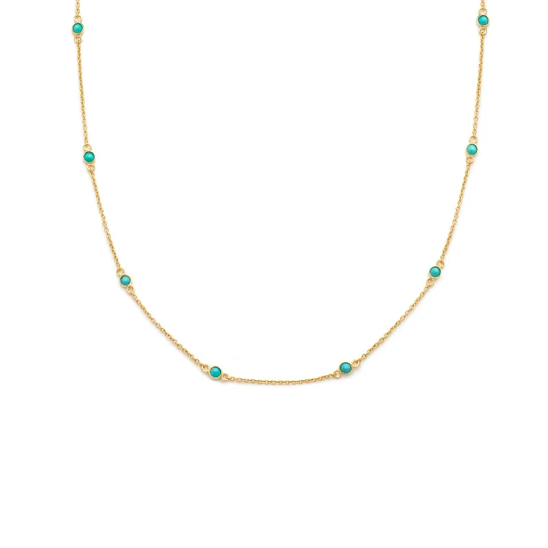 infinity necklace with crystals-Floatesse Necklace | Turquoise