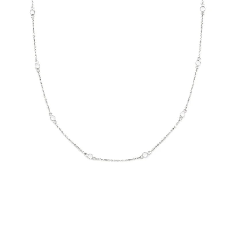 crystal necklace for weddings-Floatesse Necklace | White CZ