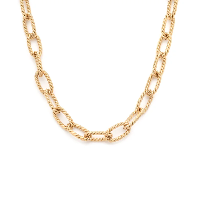 long chain necklace with initials-Gigi Necklace | Gold