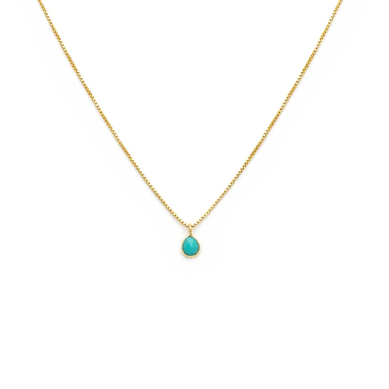 unique handmade necklace-Sofia Slice Necklace | Turquoise