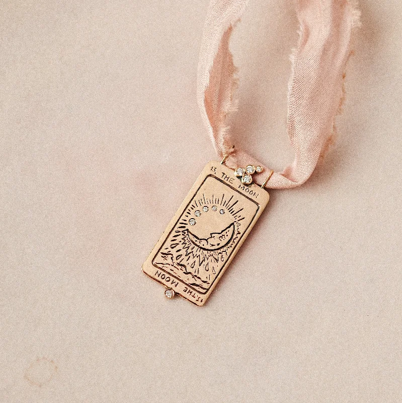 unique silver pendant necklace for gifts-Supreme The Moon Tarot Card Necklace