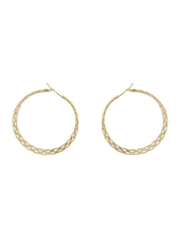 Unique gemstone earrings -Dainty Woven Handmade Hoops