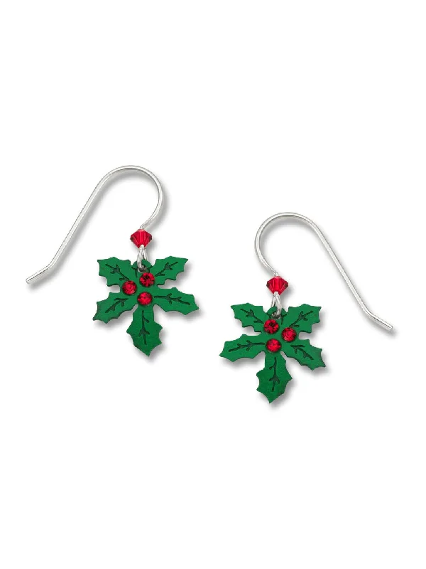 Hoop earrings for evening wear -Holly Jolly Holiday Dangles by Sienna Sky