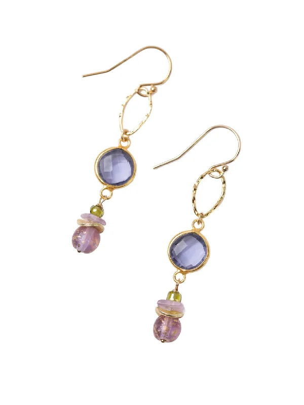 Ear jewelry for men -Hydrangea Gemstone Earrings by Anne Vaughan