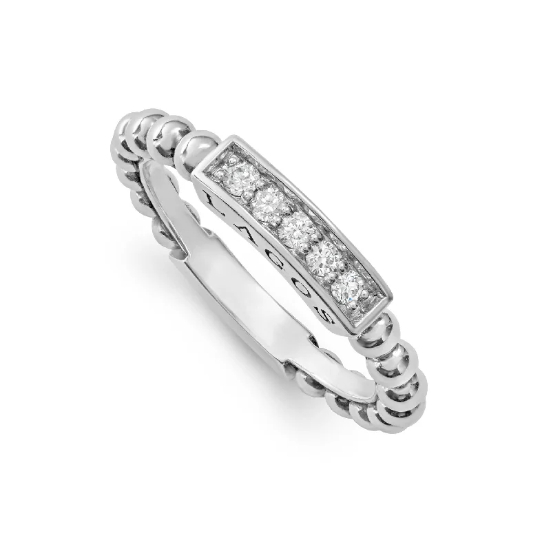 men’s engagement rings with square diamonds-Caviar Spark Diamond Stacking Ring