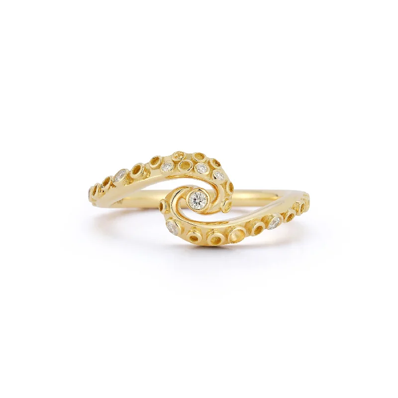 rings with radiant-cut diamonds for men-Renna x Alejandra Alonso Rojas Diamond Tentacle Ring