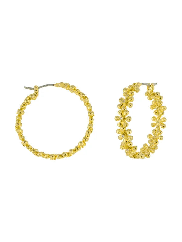 Holiday earrings for Christmas -Daisy Chain Hoops