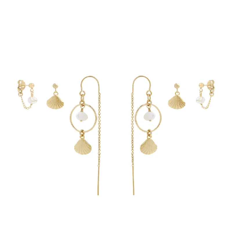 Tassel earrings for parties -Hestia Earring Set - Gold