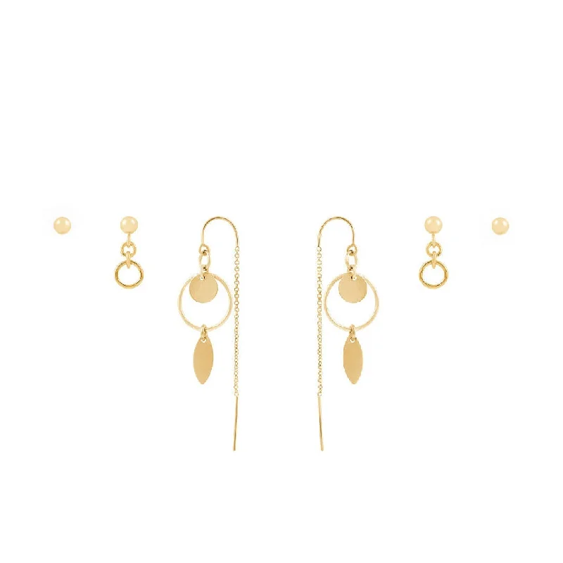 Birthstone earrings -Jada Earring Set - Gold