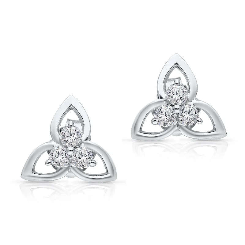 Celebrity-style earrings -Kallati White Gold Diamond Eternal Earrings