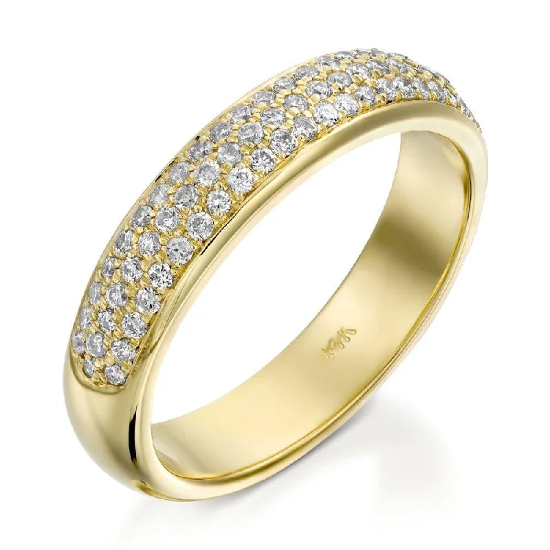 eternity rings for women-0.50 Carat Micro Pave 4.4mm Lab Grown Diamond Wedding Ring