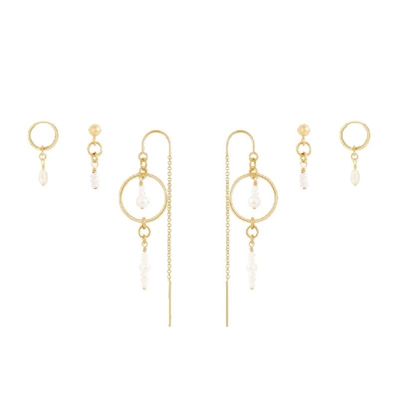 Fashion earrings for summer -Sierra Earring Set - Gold