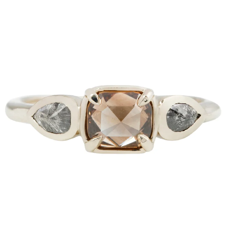 gemstone engagement rings-Sphinx Three Stone Ring