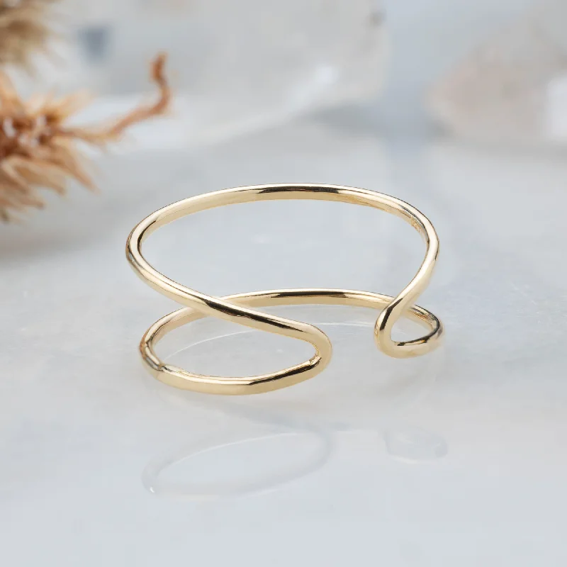 engagement rings with unique gemstone cuts-The Arrow Ring | 14K Yellow Gold