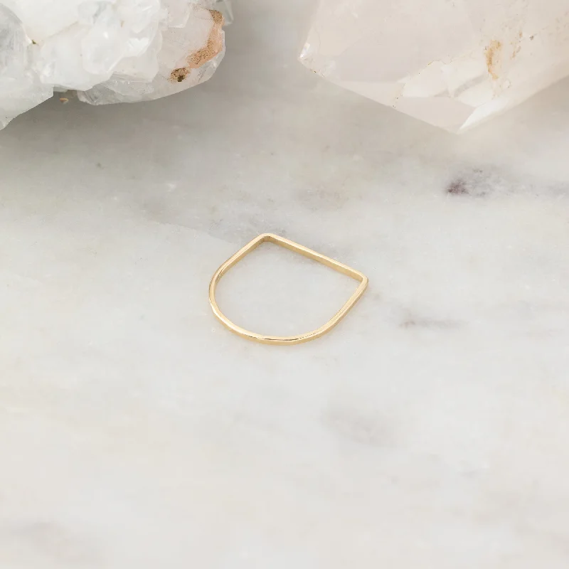 personalized rings for women-The Lune Stacking Ring | Gold Filled