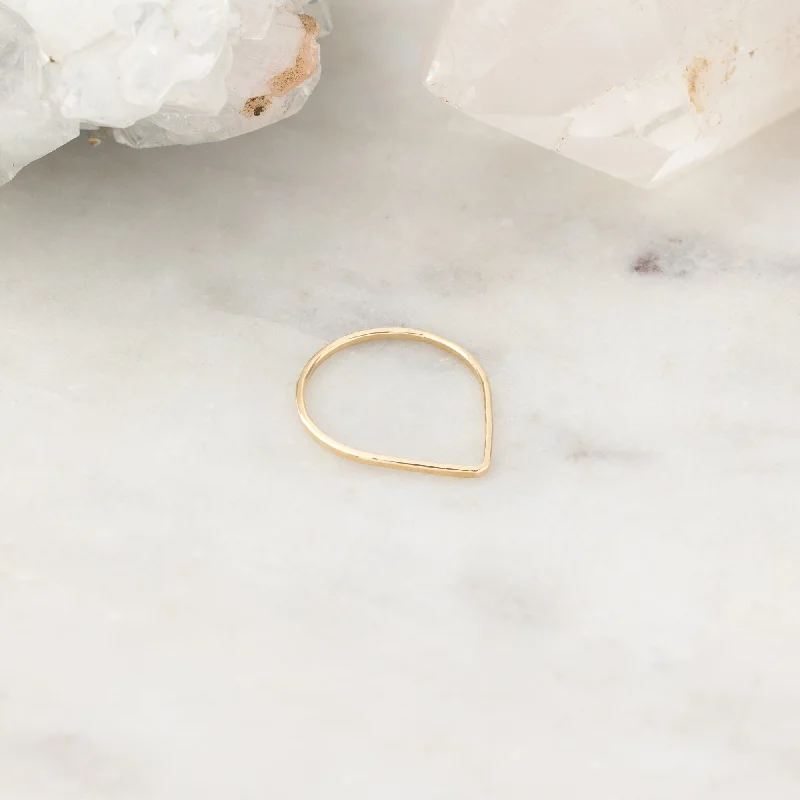 diamond wedding bands-The Peak Stacking Ring | Gold Filled