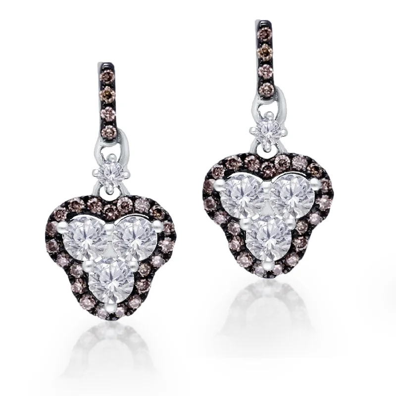 Earrings for sensitive skin -White Gold Coco & White Diamond Eternal Earrings