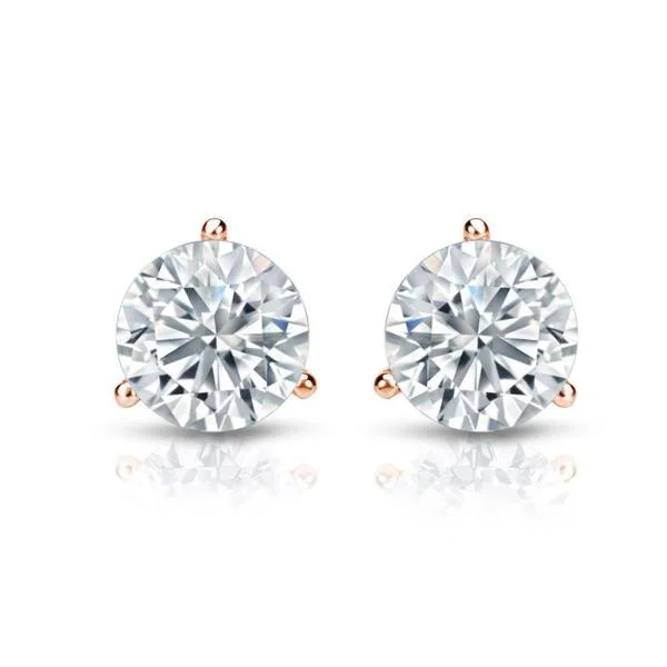 Holiday earrings for Christmas -Auriya 14k Gold GIA Certified 1.70 ct. TDW Bezel Set Round Diamond Stud Earrings