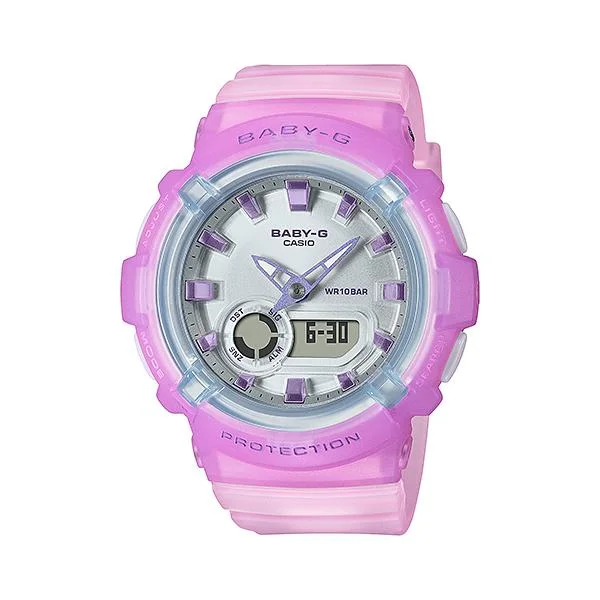 watches with day and date function for men-CASIO BABY-G WOMENS 100M STANDARD - BGA-280-6ADR