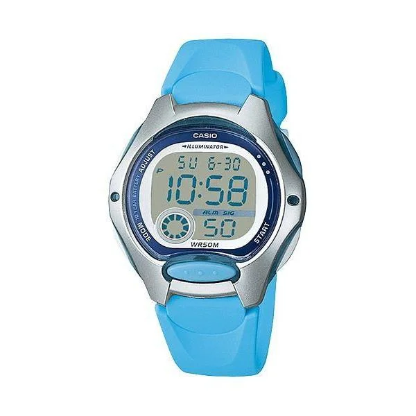 women’s sports watches for workouts-CASIO STANDARD COLLECTION WOMENS 50M - LW-200-2BVDF