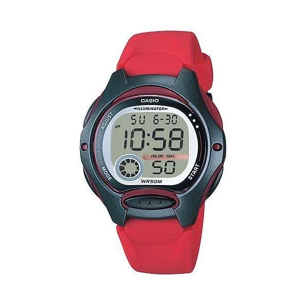 digital watches with backlight for easy reading-CASIO STANDARD COLLECTION WOMENS 50M - LW-200-4AVDF