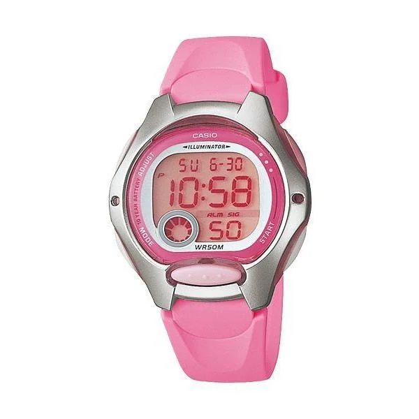 waterproof smartwatches for swimming-CASIO STANDARD COLLECTION WOMENS 50M - LW-200-4BVDF