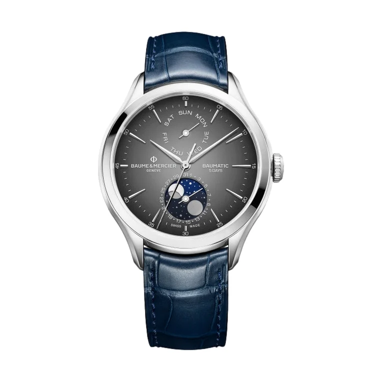 watches with ceramic cases for men-Clifton 10548 Day Date Moonphase, Baumatic COSC Certified, 42mm