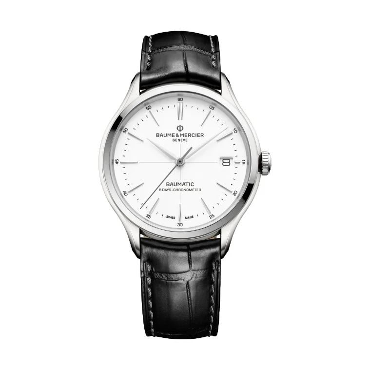 casual watches for women with leather bands-Clifton 10436 Baumatic COSC Certified, 40mm