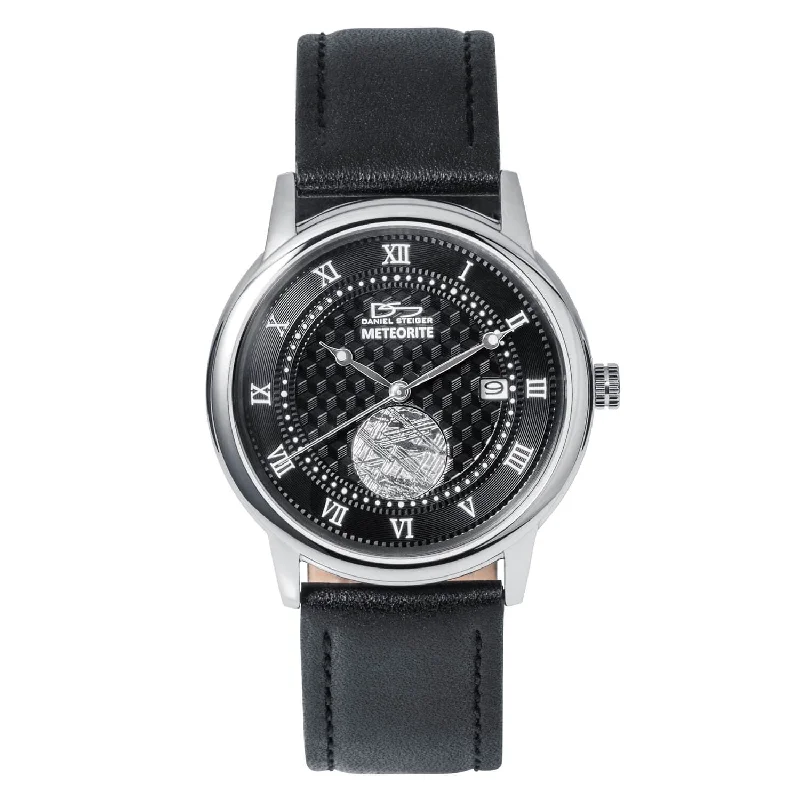 designer wristwatches for men with minimal detailing-Meteorite Black Watch