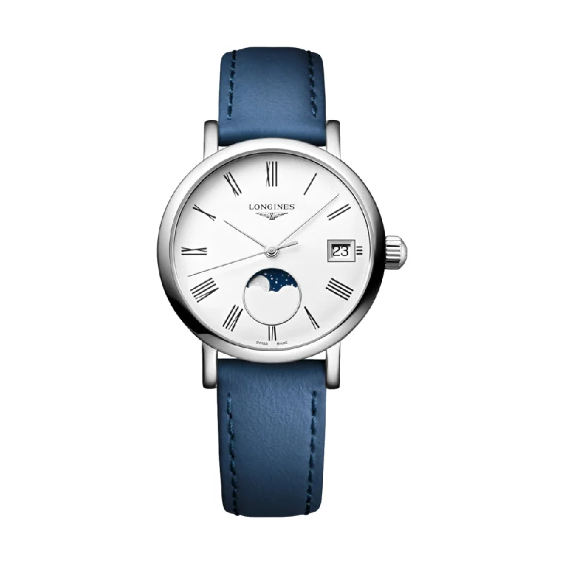 unisex watches with minimal design-Elegant Moonphase Blue Strap 30mm