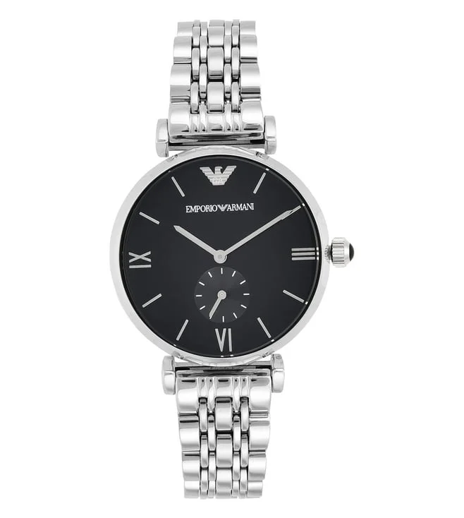 eco-friendly watches for women with sustainable materials-Emporio Armani Gianni T-Bar Analog Watch for Women AR1676