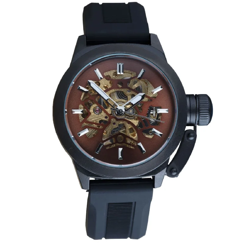 watches with rotating bezel for men with professional design-Jet Automatic Desert Brown Watch