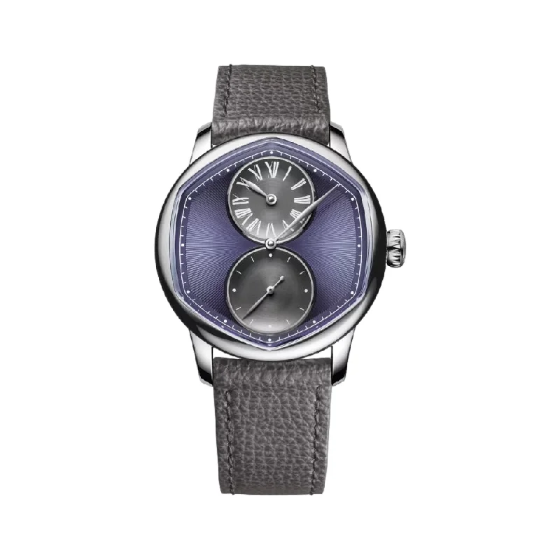 designer watches for men with leather bands-Le Régulateur Louis Erard x Cédric Johner Mauve